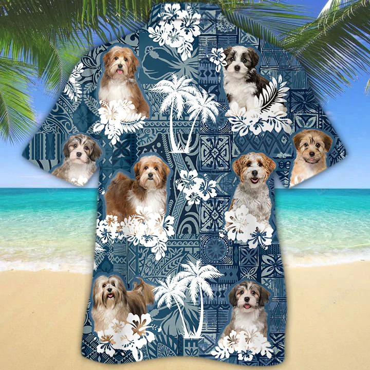 Havanese Hawaiian Shirt Gift for Men Women Fans: Flower Short Sleeve Aloha Shirt Gift for Men Women Fans for Men & Women