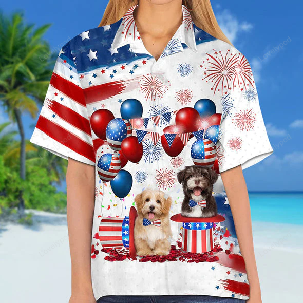 Havanese Independence Day Hawaiian Shirt Gift for Men Women Fans – Men & Women 4th of July
