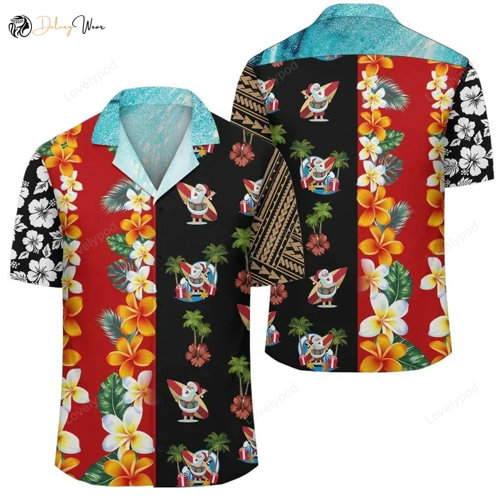 Hawaiian Christmas Shirt Gift for Men Women Fans: Mele Kalikimaka Tropical Flower – Hawaii s Festive Attire