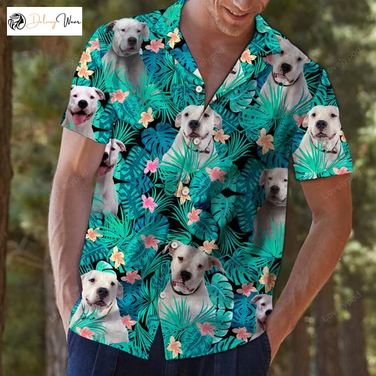 Hawaii Shirt Gift for Men Women Fans – Dog Argentino Tropical Hawaiian Shirt Gift for Men Women Fans for Men