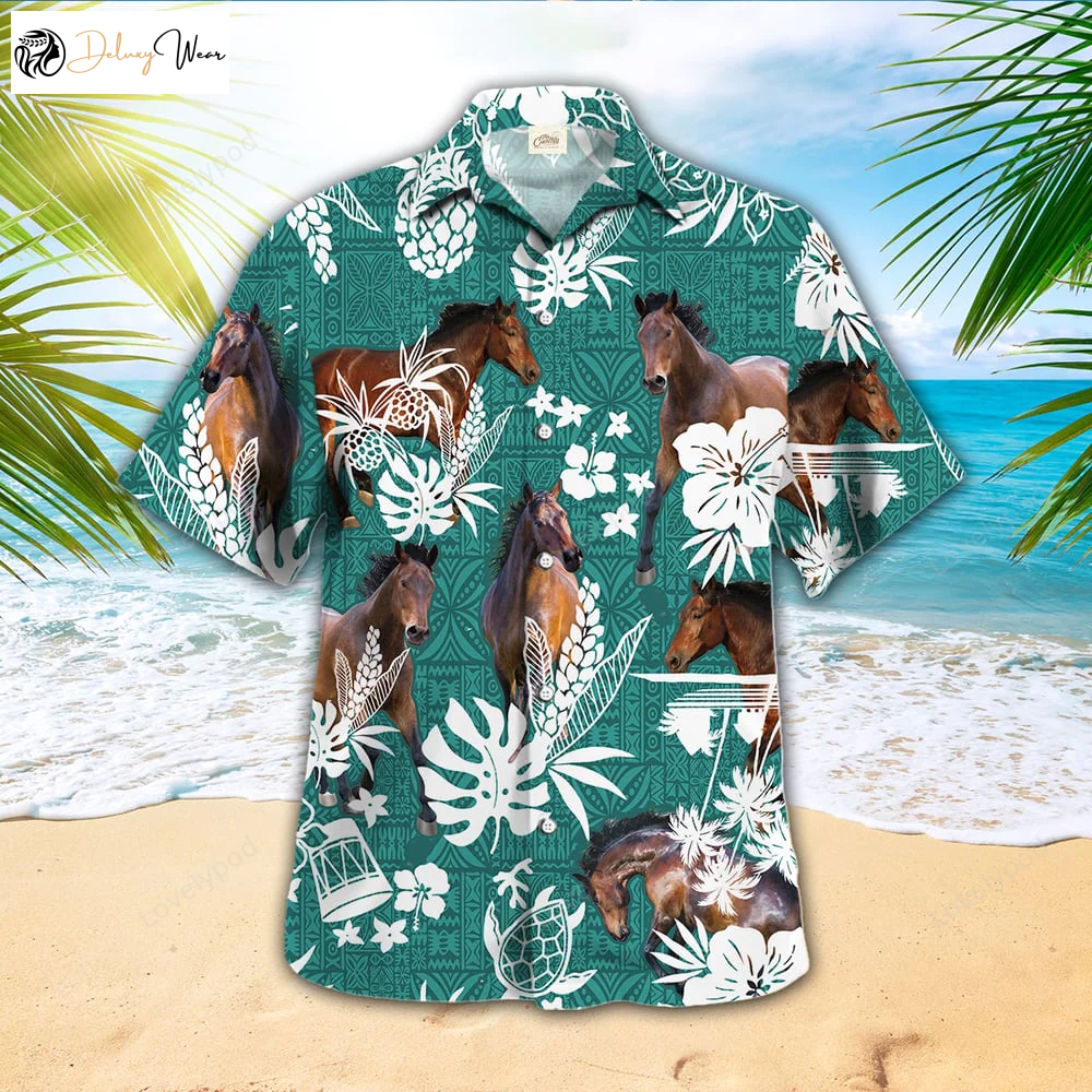 Horse Hawaiian Shirt Gift for Men Women Fans for Farm Lovers – Perfect Summer Gift for Farmers
