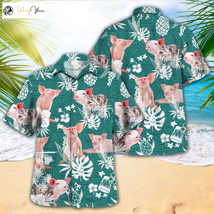 Farm Lover s Hawaiian Shirt Gift for Men Women Fans: Pig Print Summer Gift for Farmers
