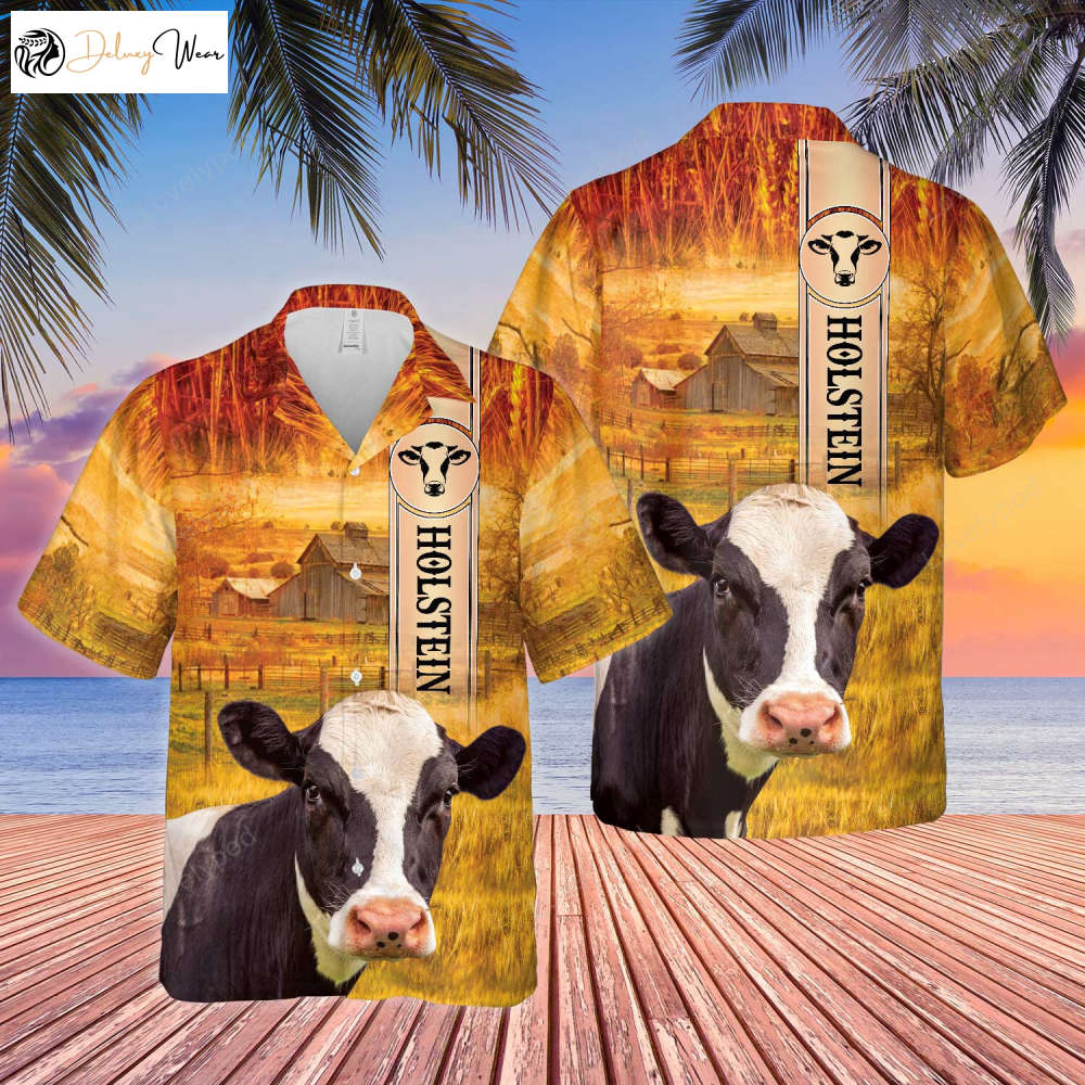 Holstein Breed All Printed 3D Hawaiian Shirt Gift for Men Women Fans – Stylish Cow Summer Gifts for Men and Women