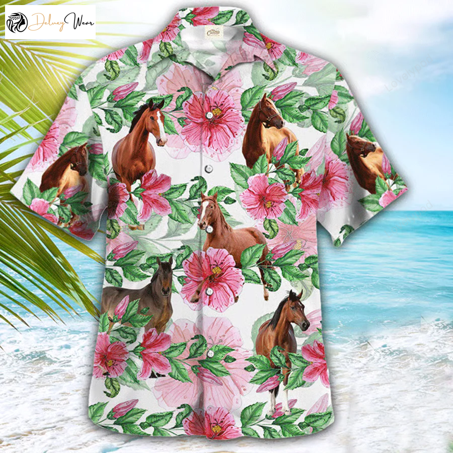 Horse Hawaiian Shirt Gift for Men Women Fans: Farmer & Funny Summer Tropical Shirt Gift for Men Women Fanss – Perfect Gift for Him
