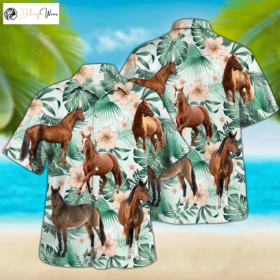 Horse Hawaiian Shirt Gift for Men Women Fans: Stylish Summer Attire for Farm Lovers – Unisex Design