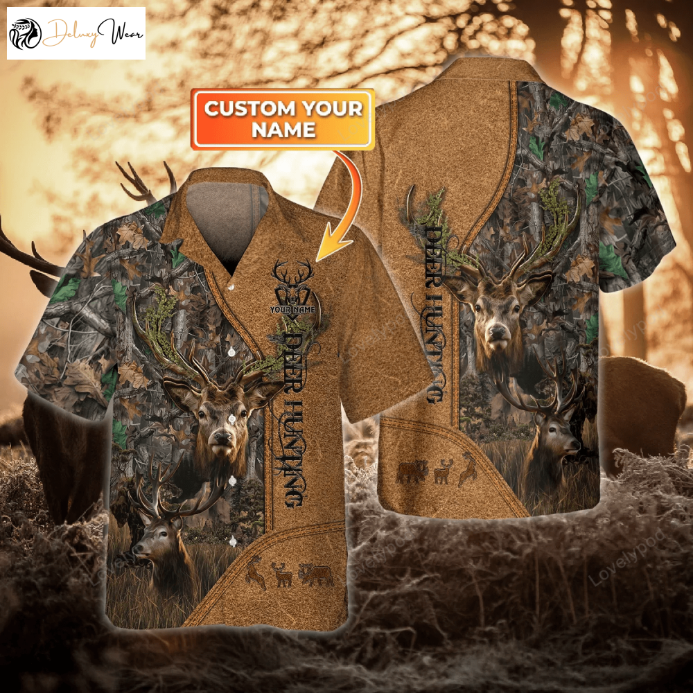 Customized Hunting 3D Hawaiian Shirt Gift for Men Women Fans for Personalized Style