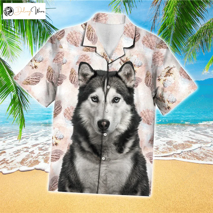 Husky Terrier Mens 3D Hawaiian Shirt Gift for Men Women Fans: Stylish Button Up for Husky Lovers