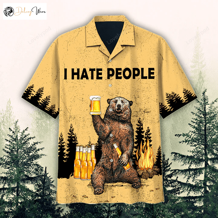 I Hate People Pattern Hawaiian Shirt Gift for Men Women Fans – Unique and Trendy Design for Men