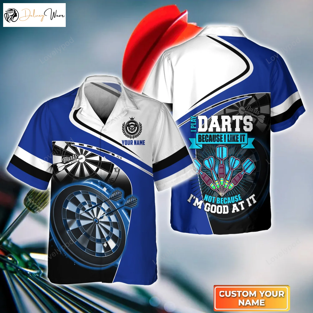 I Play Darts 3D Hawaiian Shirt Gift for Men Women Fans – Stylish Darts Team Shirt Gift for Men Women Fans for Men & Women