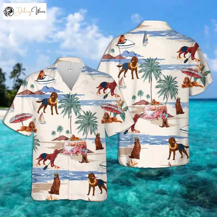 Irish Terrier Summer Beach Hawaiian Shirt Gift for Men Women Fans – Men & Women Aloha Shirt Gift for Men Women Fans