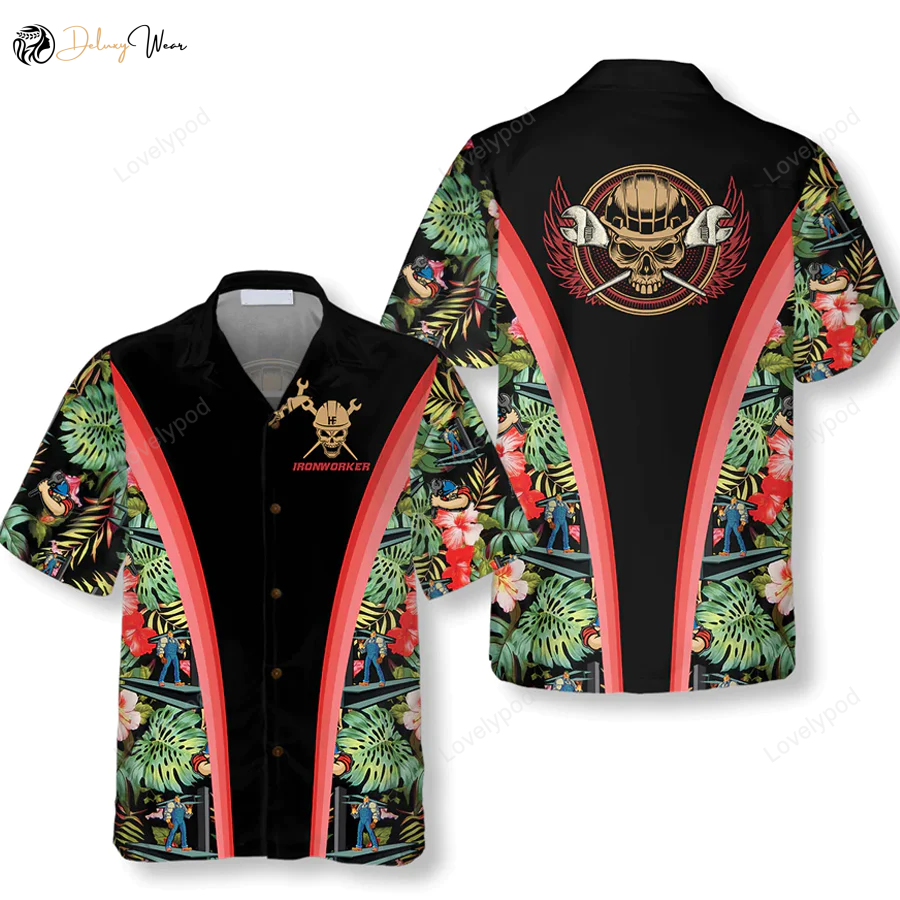 Tropical Hawaiian Shirt Gift for Men Women Fans for Men & Women – Stylish Ironworker Summer Attire