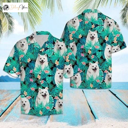 Stay Cool in Style: Japanese Spitz Tropical Hawaiian Shirt Gift for Men Women Fans for a Perfect Summer Look!