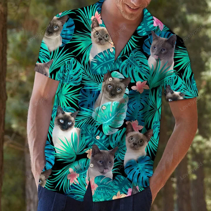 Exotic Siamese Tropical Jungle Hawaiian Shirt Gift for Men Women Fans – Vibrant Design for Stylish Men