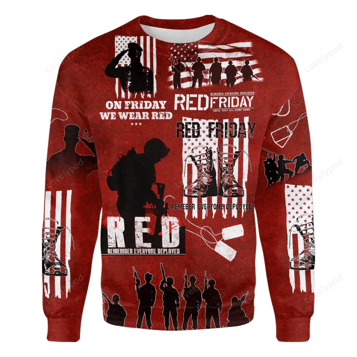 Friday Red Unisex Hawaiian Shirt Gift for Men Women Fans – Veteran 3D All Over Print