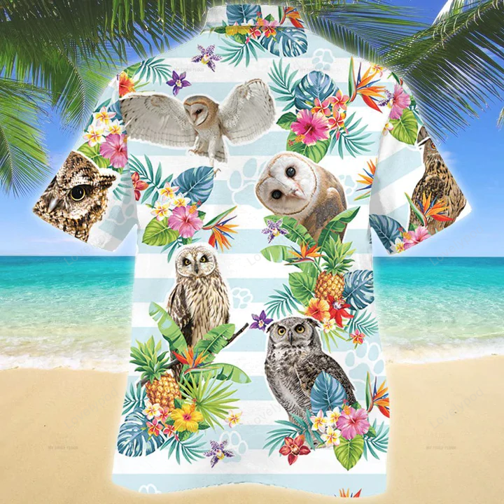 Tropical Flower Hawaiian Shirt Gift for Men Women Fans for Men – Casual Summer Button Down