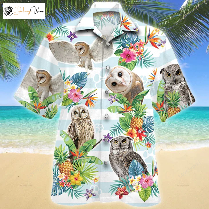 Tropical Flower Hawaiian Shirt Gift for Men Women Fans for Men – Casual Summer Button Down