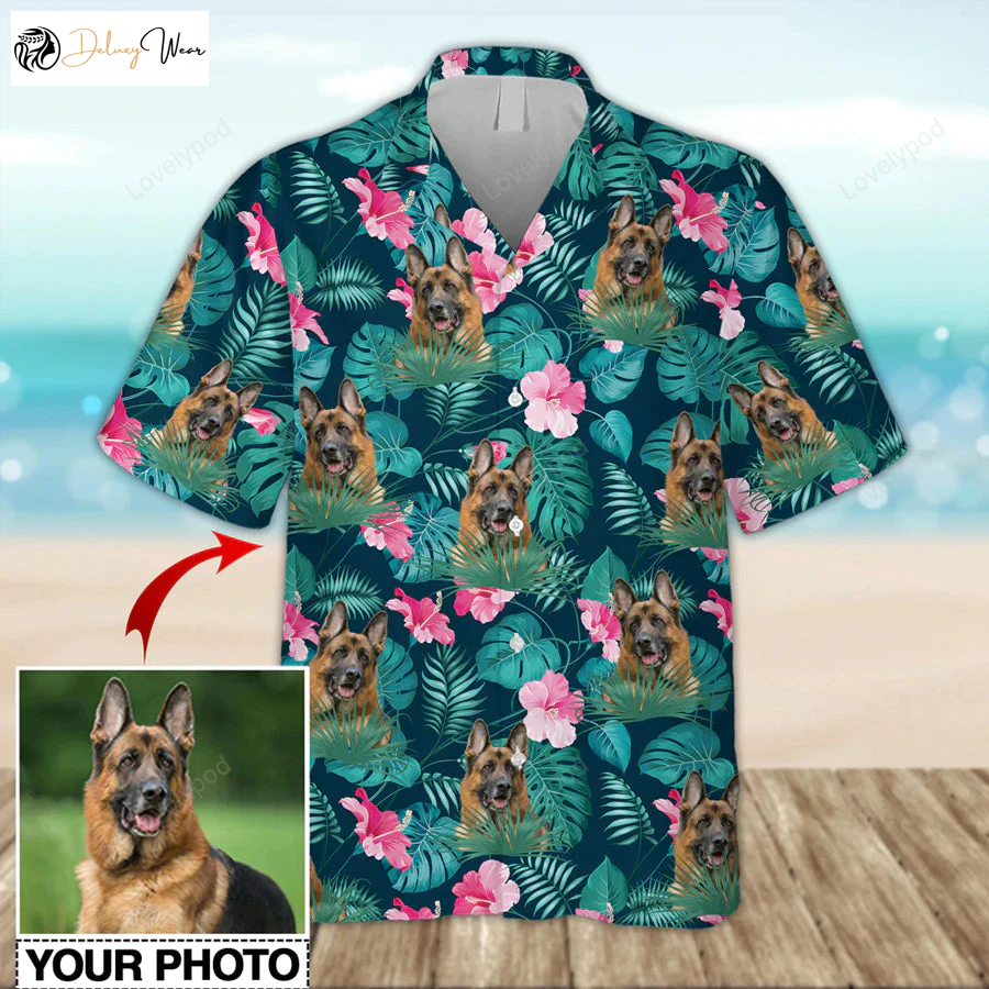 Custom Photo Dog Hawaiian Shirt Gift for Men Women Fans – Personalized Hawaiian Shirt Gift for Men Women Fanss for Men & Women