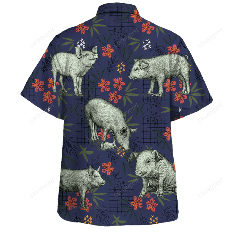 Pig Hawaiian Shirt Gift for Men Women Fans for Men – Funny Animal Shirt Gift for Men Women Fanss Unique Gift for Him