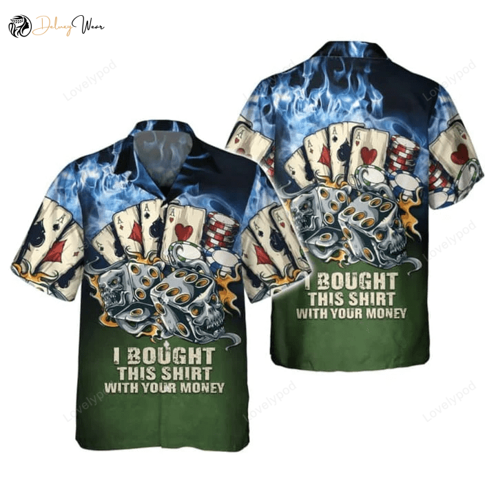 Poker Hawaiian Shirt Gift for Men Women Fans: 3D Casino Beach Party 2023 Attire