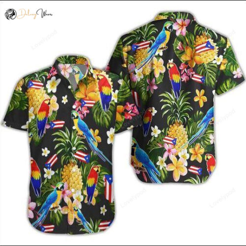 Stylish Puerto Rico Tropical Hawaiian Shirt Gift for Men Women Fans for Men & Women – Embrace Island Vibes!