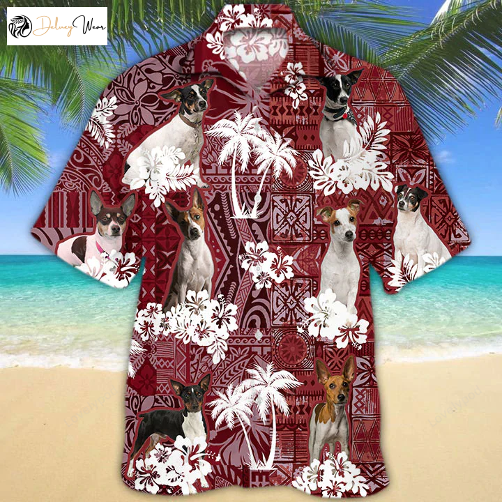 Rat Terrier Dog Hawaiian Shirt Gift for Men Women Fans – Gift for Dog Lover Men s Summer Aloha Shirt Gift for Men Women Fans