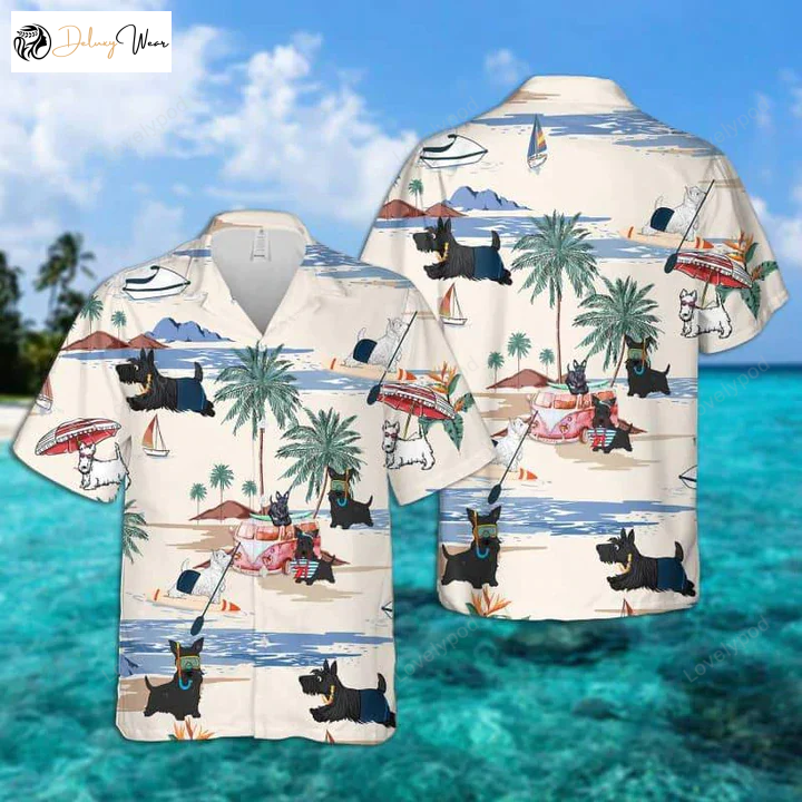 Scottish Summer Beach Hawaiian Shirt Gift for Men Women Fans – Men s & Women s Aloha Beach Shirt Gift for Men Women Fans