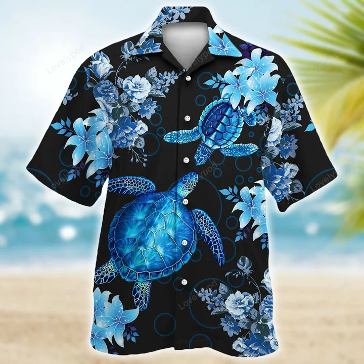 Sea Turtle Hawaiian Shirt Gift for Men Women Fans – Perfect for Turtle & Animal Lovers Beach Life