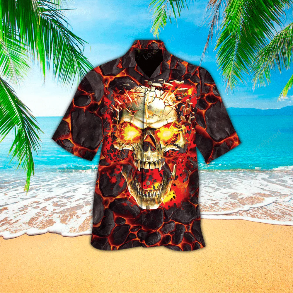 Skull Hawaiian Shirt Gift for Men Women Fans: Perfect Gift for Skull Lovers – Men Women Adults