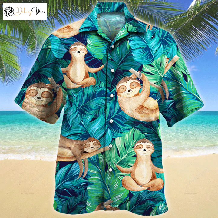 Sloth Lovers Gift Hawaiian Shirt Gift for Men Women Fans – Animal Print for Men & Women