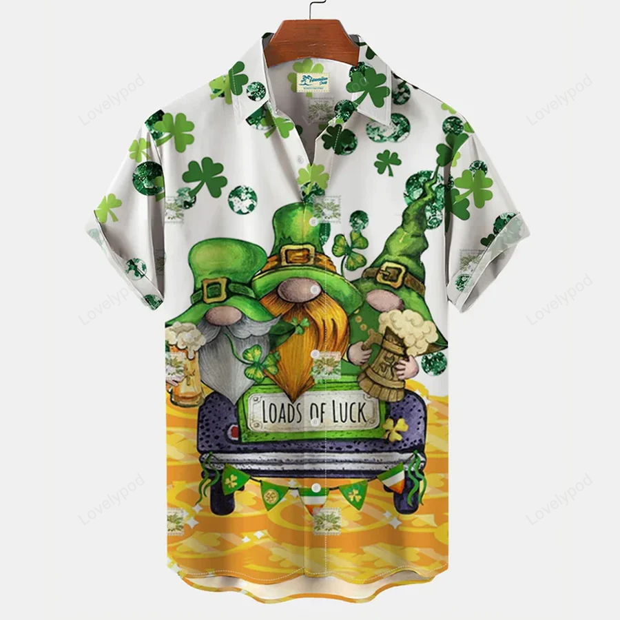 St Patrick s Day Cat Print Hawaiian Shirt Gift for Men Women Fans – Men s & Women s Fun Festive & Stylish