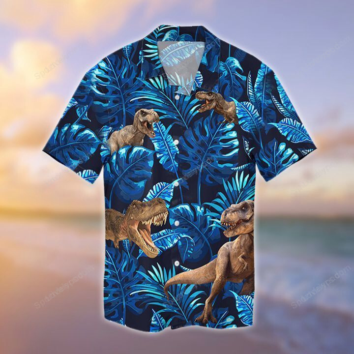 T Rex Tropical Hawaiian Shirt Gift for Men Women Fans: Summer Gift for Men Aloha Beach Style