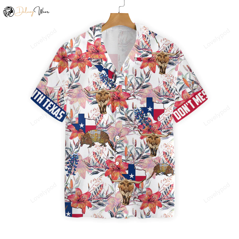 Texas Hawaiian Shirt Gift for Men Women Fans Bluebonnet Longhorn – Stylish Men s & Women s Hawaiian Shirt Gift for Men Women Fanss