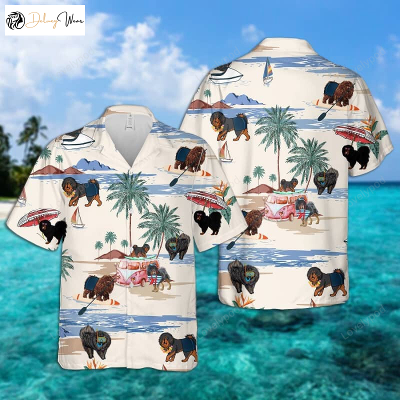Stylish Tibetan Mastiff Hawaiian Shirt Gift for Men Women Fans for Summer Fun – Beach Ready & Vibrant Designs