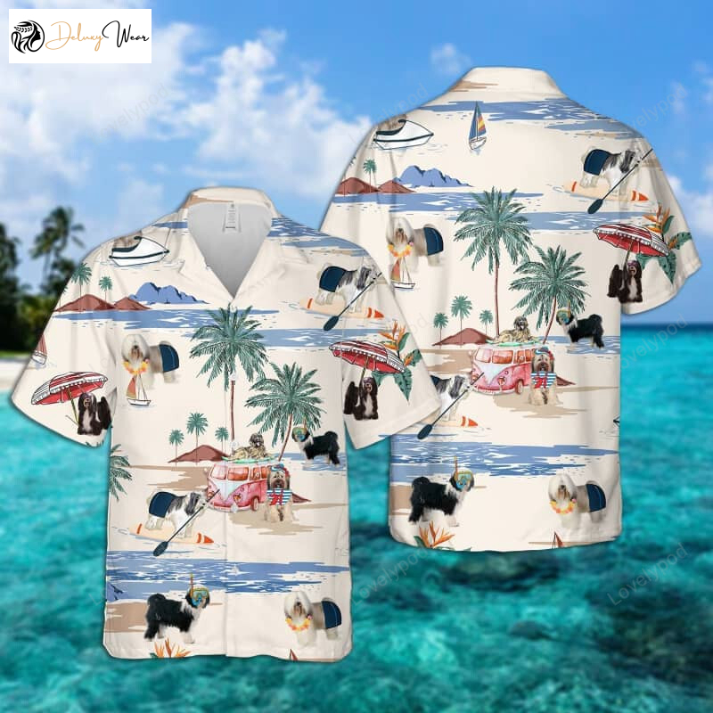 Tibetan Terrier Summer Beach Hawaiian Shirt Gift for Men Women Fans - Dog Beach Short Sleeve Shirt Gift for Men Women Fans