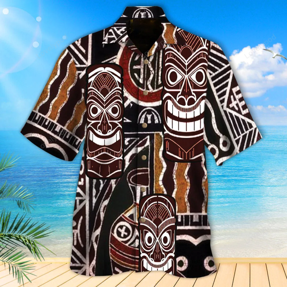 Stylish Tiki Hawaiian Shirt Gift for Men Women Fans for Men & Women – Vibrant Designs for a Tropical Vibe