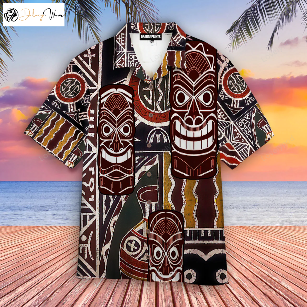Stylish Tiki Hawaiian Shirt Gift for Men Women Fans for Men & Women – Vibrant Designs for a Tropical Vibe