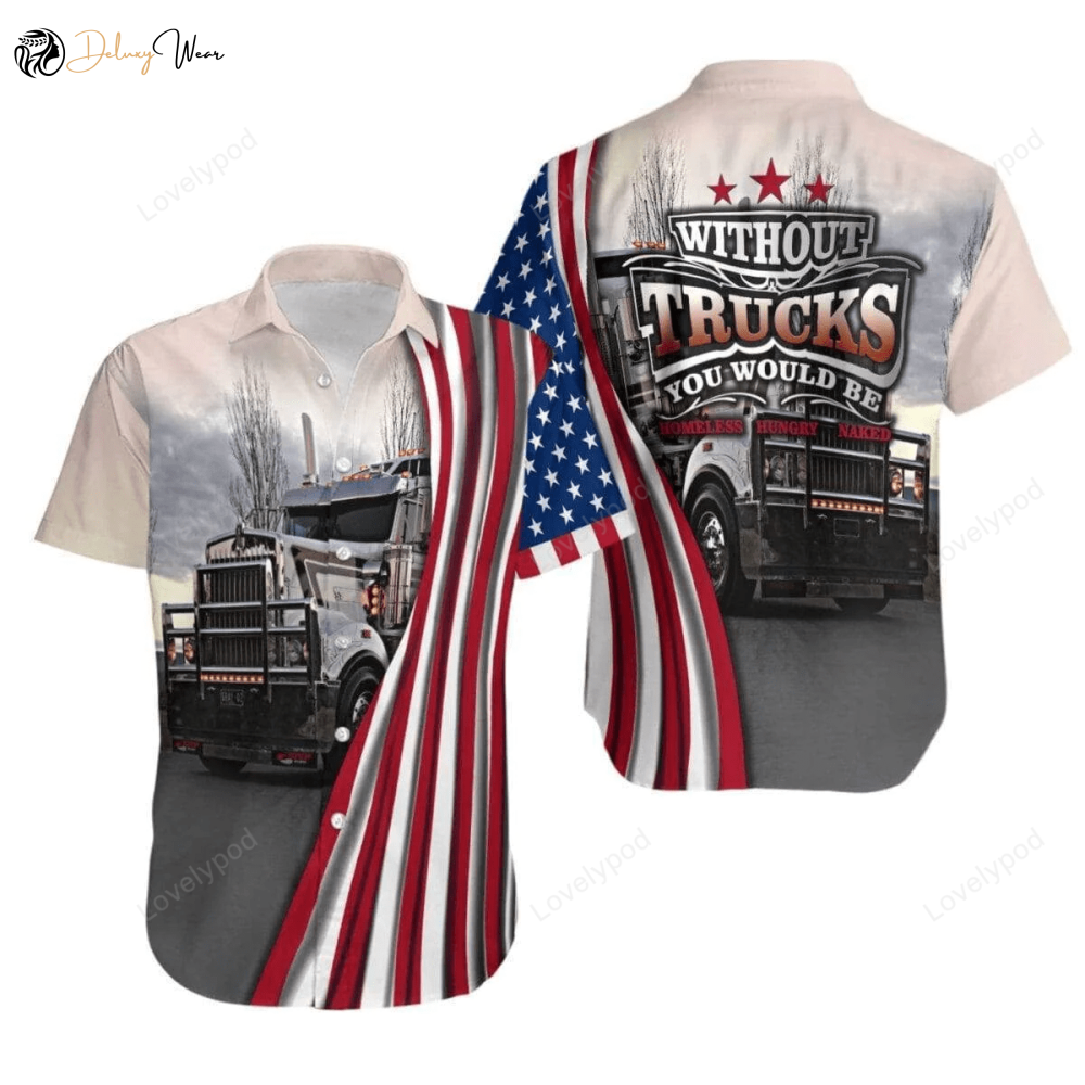 American Truck Driver Hawaiian Shirt Gift for Men Women Fanss: Stylish Men s Shirt Gift for Men Women Fanss for a Classic Look