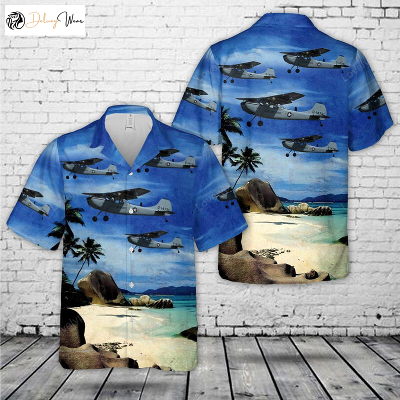 Men s US Air Force Cessna Bird Dog Hawaiian Shirt Gift for Men Women Fans – Stylish & Patriotic Apparel