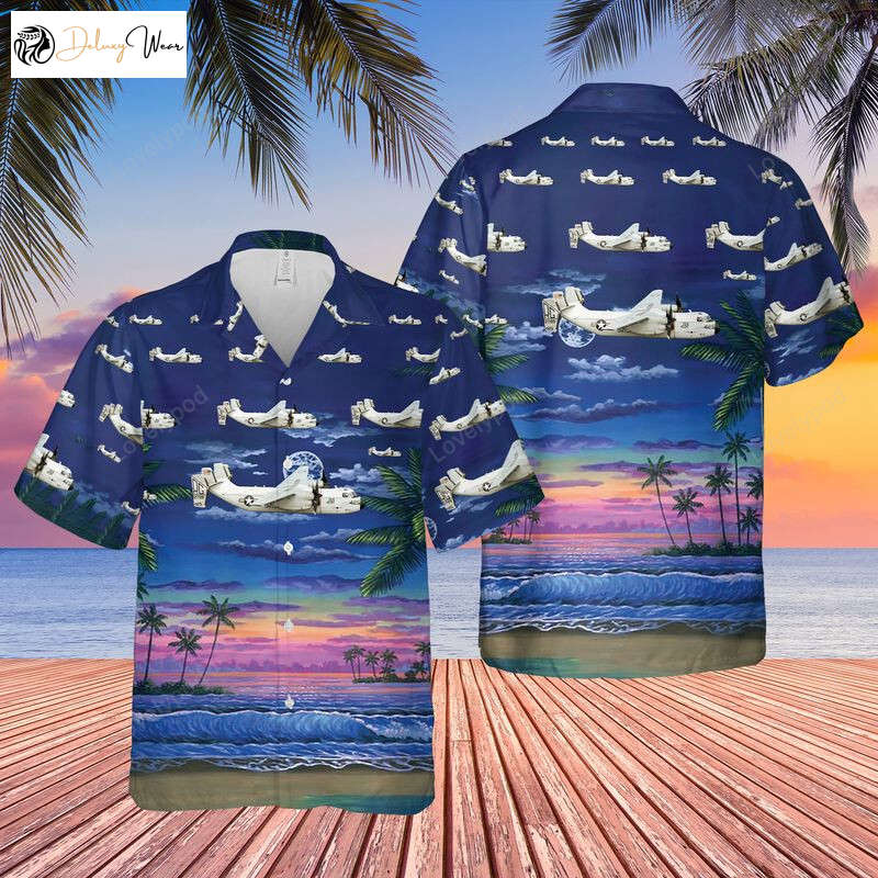 US Navy Grumman C-2A Greyhound Hawaiian Shirt Gift for Men Women Fans: Men s Short Sleeve VRC-50 Design