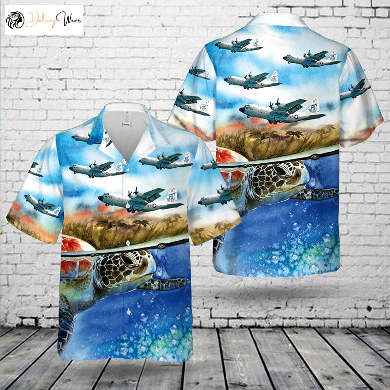 Authentic US Navy C-130F Hercules Hawaiian Shirt Gift for Men Women Fans – Short Sleeve Men s Aloha Apparel