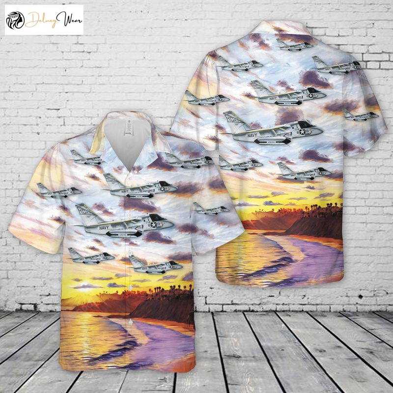Shop Stylish US Navy Lockheed US-3A Viking Hawaiian Shirt Gift for Men Women Fans – Men s Short Sleeve
