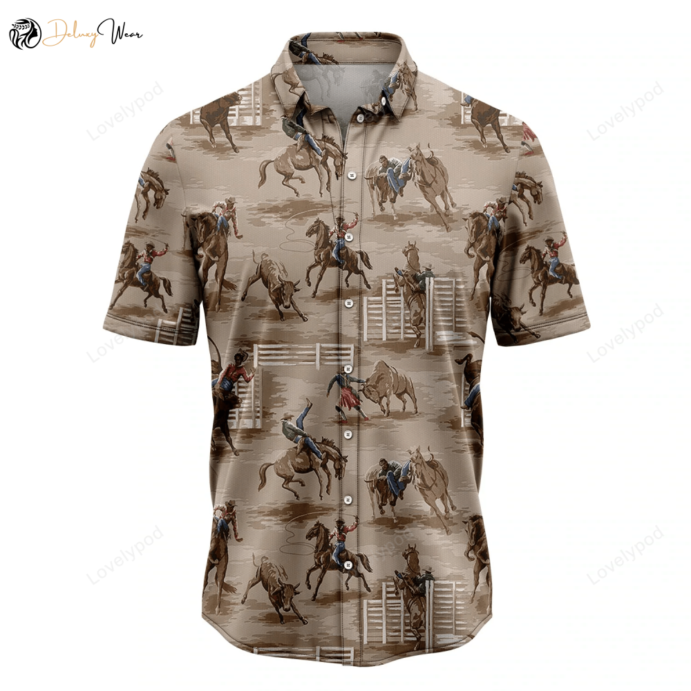 Vintage Cowboy Hawaiian Shirt Gift for Men Women Fans: Stylish Summer Aloha Beach Shirt Gift for Men Women Fans for Men