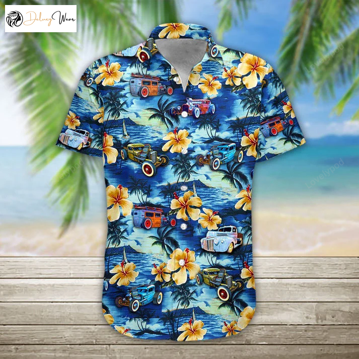 Stylish 3D Rat Rod Hawaiian Shirt for Men and Women – Trendy Tropical Fashion