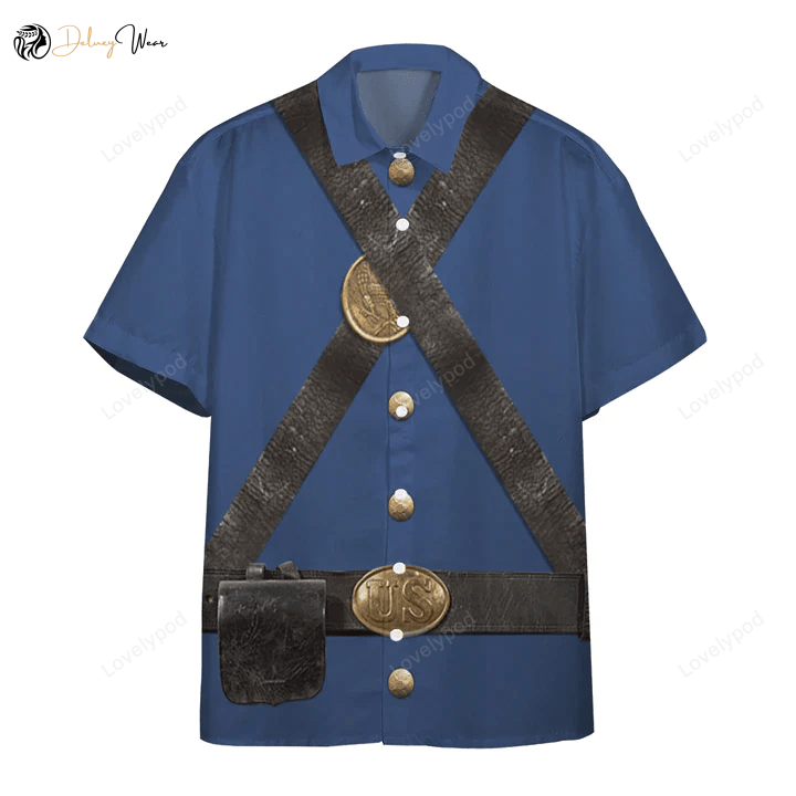 Custom 3D Union Infantry Civil War Shirt: Hawaiian Style for Men & Women
