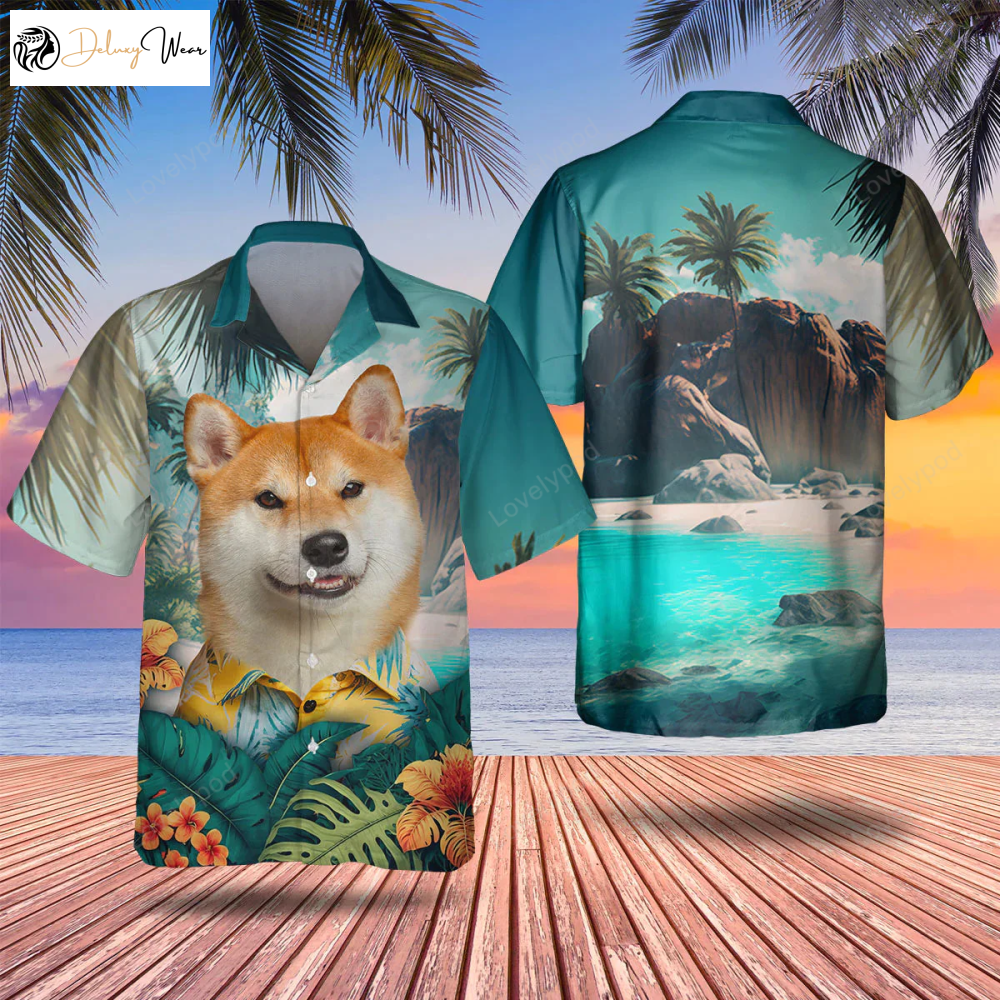 Men s Akita Inu 3D All Over Print Hawaiian Shirt – Perfect Summer Gift for Dog Lovers
