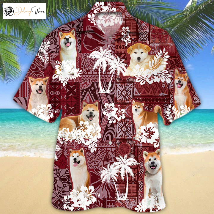 Shop Akita Red Hawaiian Shirt – Tropical & Funny Gift for Him