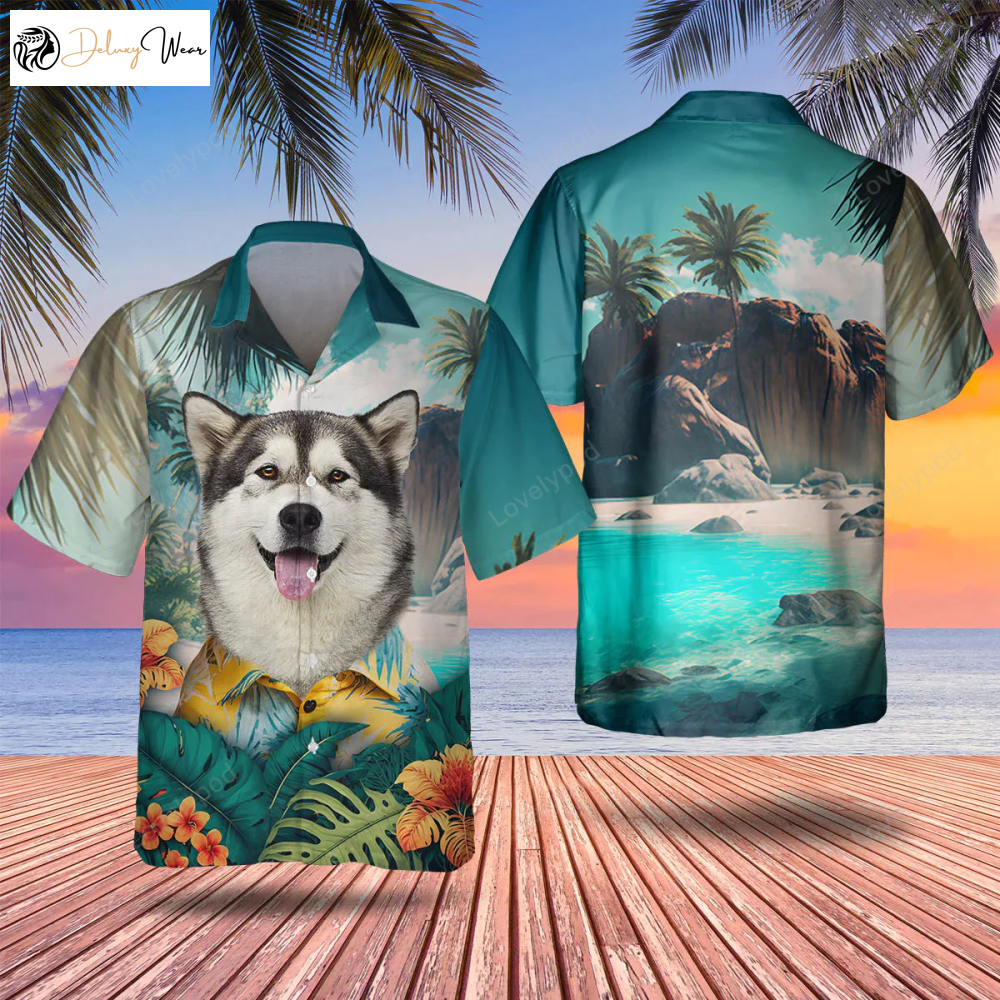 Alaskan Malamute 3D Hawaiian Shirt for Men – Dog Lover s Summer Gift