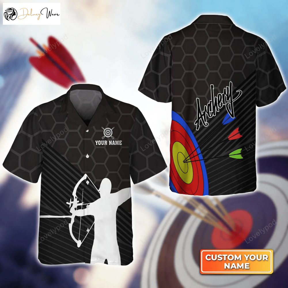 3D Hawaiian Shirt: Archery Target & Archery Man – Perfect Gift for Archer Sport Lovers