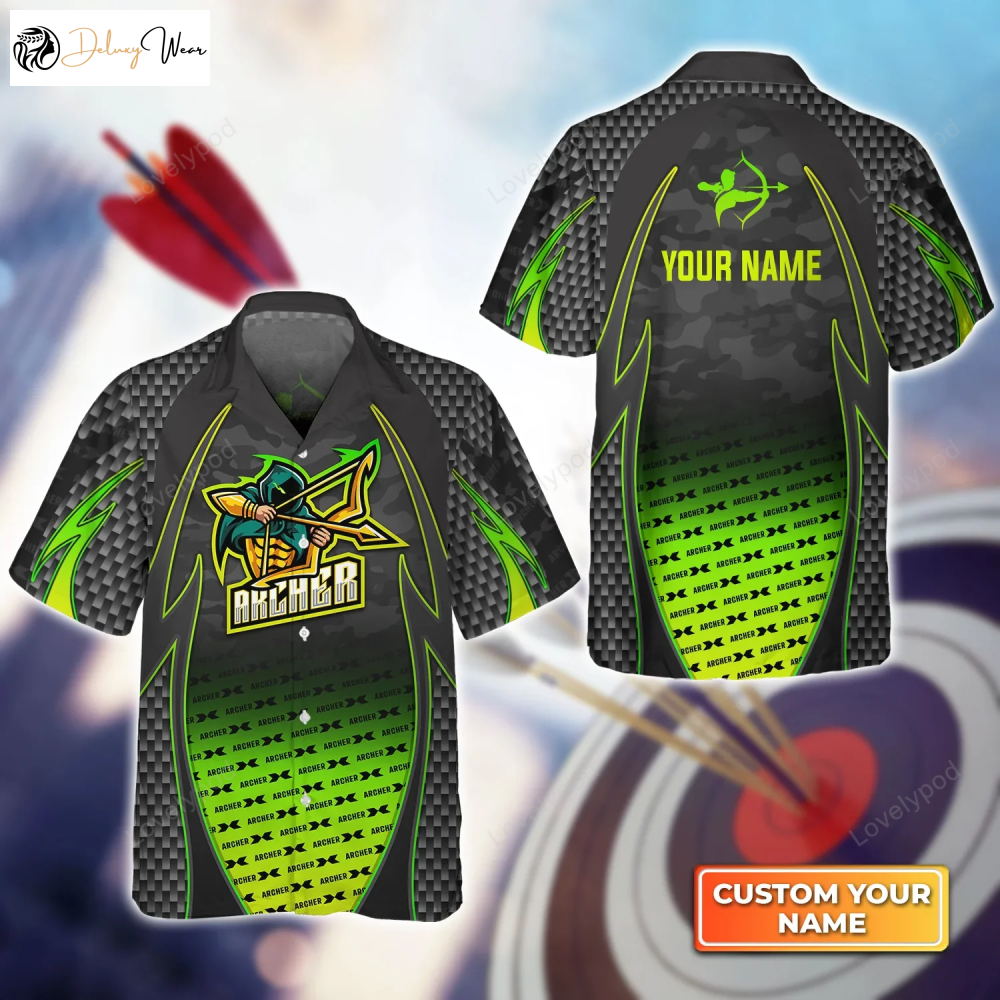 Colorful 3D Hawaiian Shirt: Perfect Gift for Archer Sport Lovers