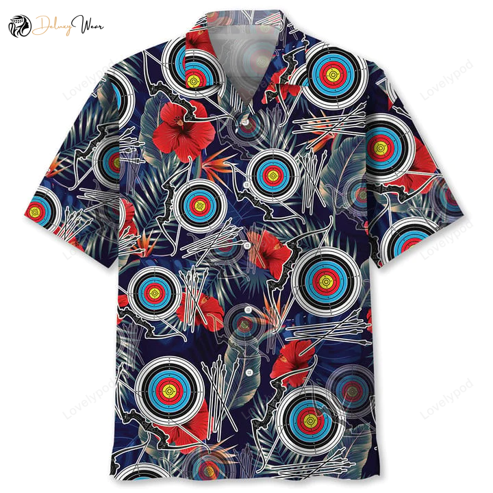 Archery Tropical Hawaiian Shirt – Perfect Gift for Men & Archery Team
